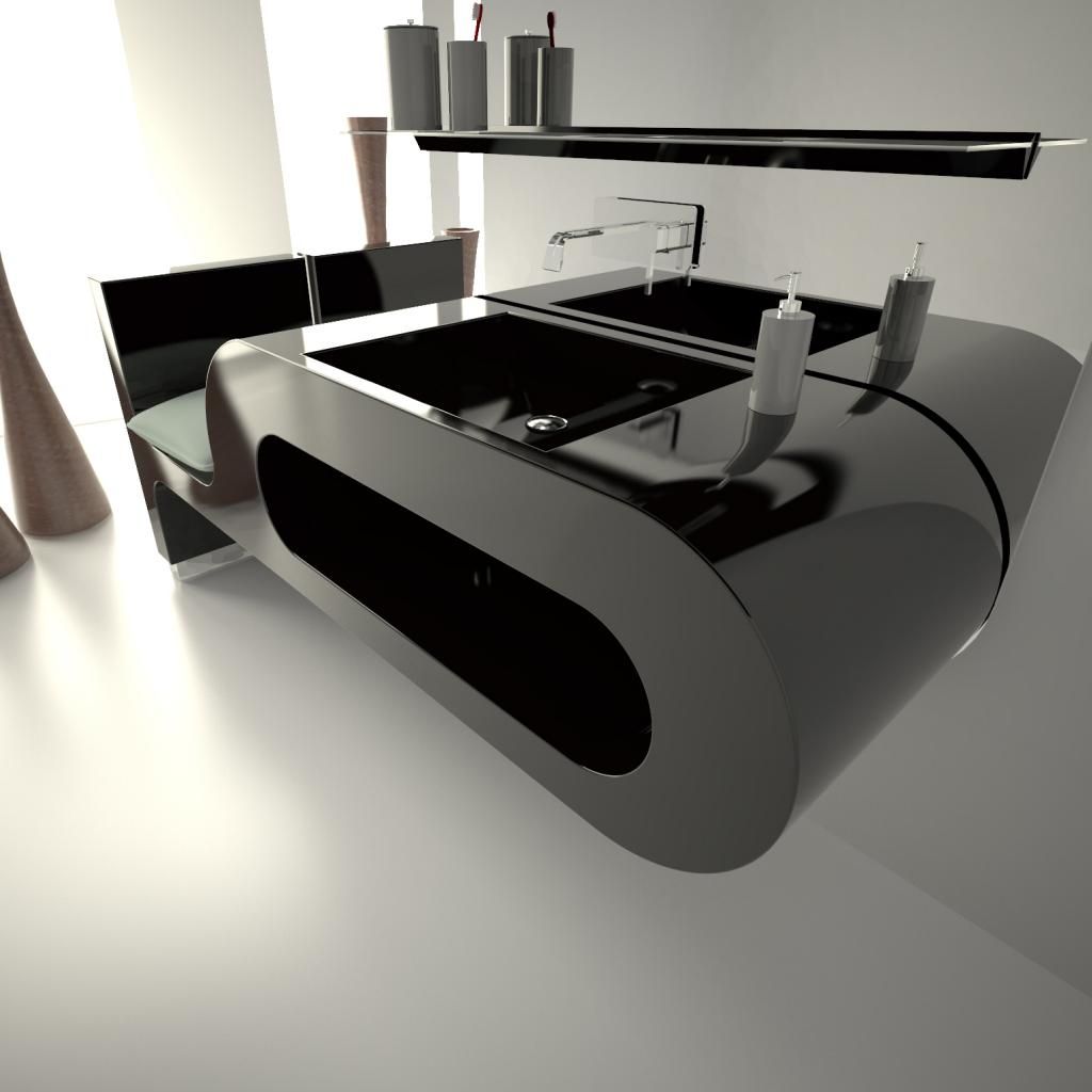 Lavandino sospeso per bagno: arredo per bagno mobile da cm lavabo ... Mensole sagomate per bagno