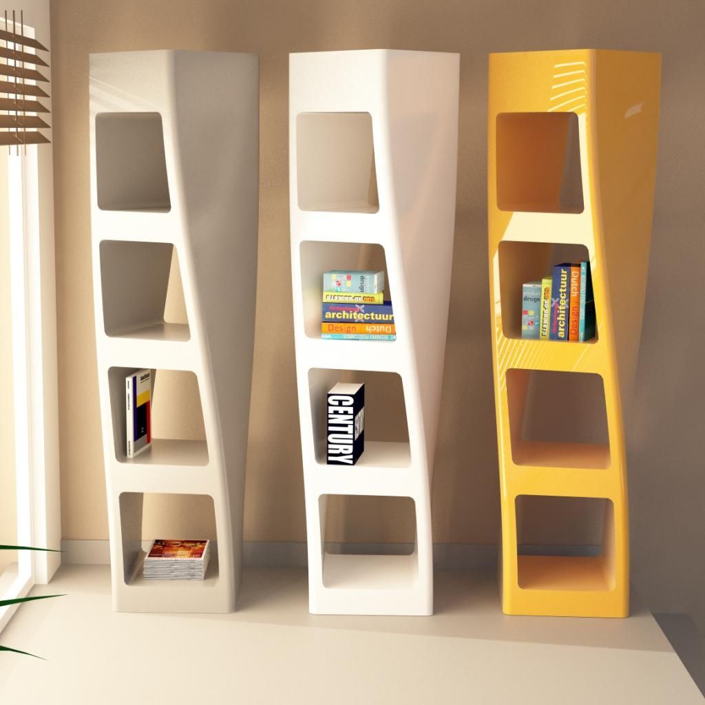 Librerie moderne autoportanti da parete in legno o metallo