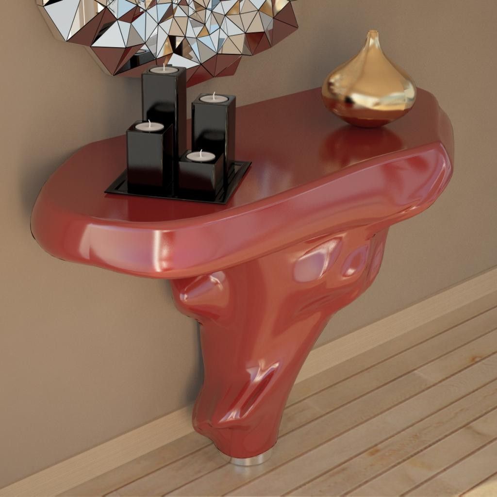 Consolle moderna ingresso node.jpg Consolle laccata lucida rosso