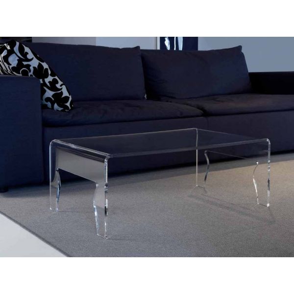 Tavolino da salotto naif in plexiglass trasparente design moderno ...