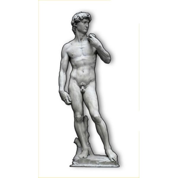 David di Michelangelo sagoma su pannello legno MDF 180 cm David di Michelangelo sagoma su pannello legno MDF 180 cm
