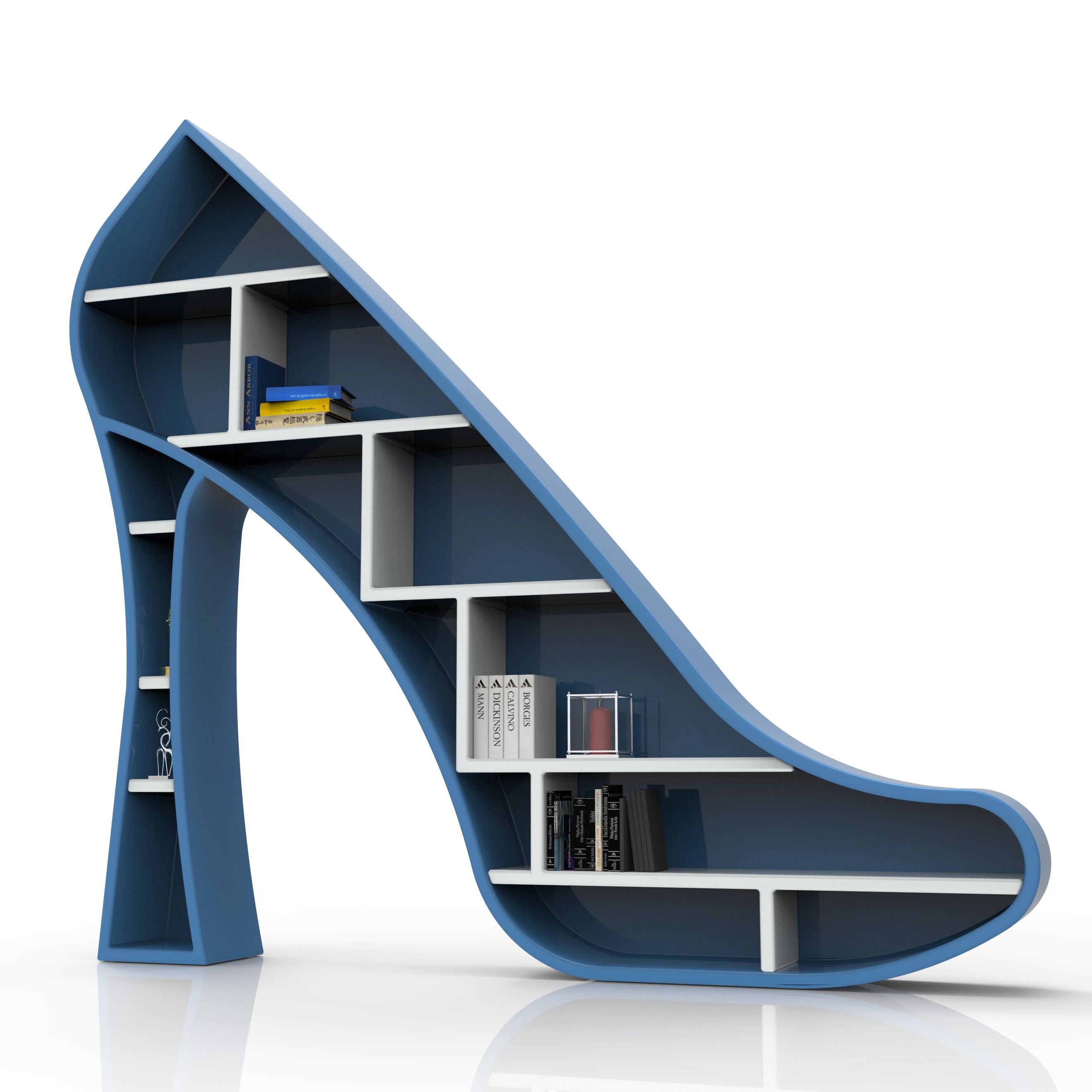 Design da terra lady a forma di scarpa con il tacco per arredo negozi