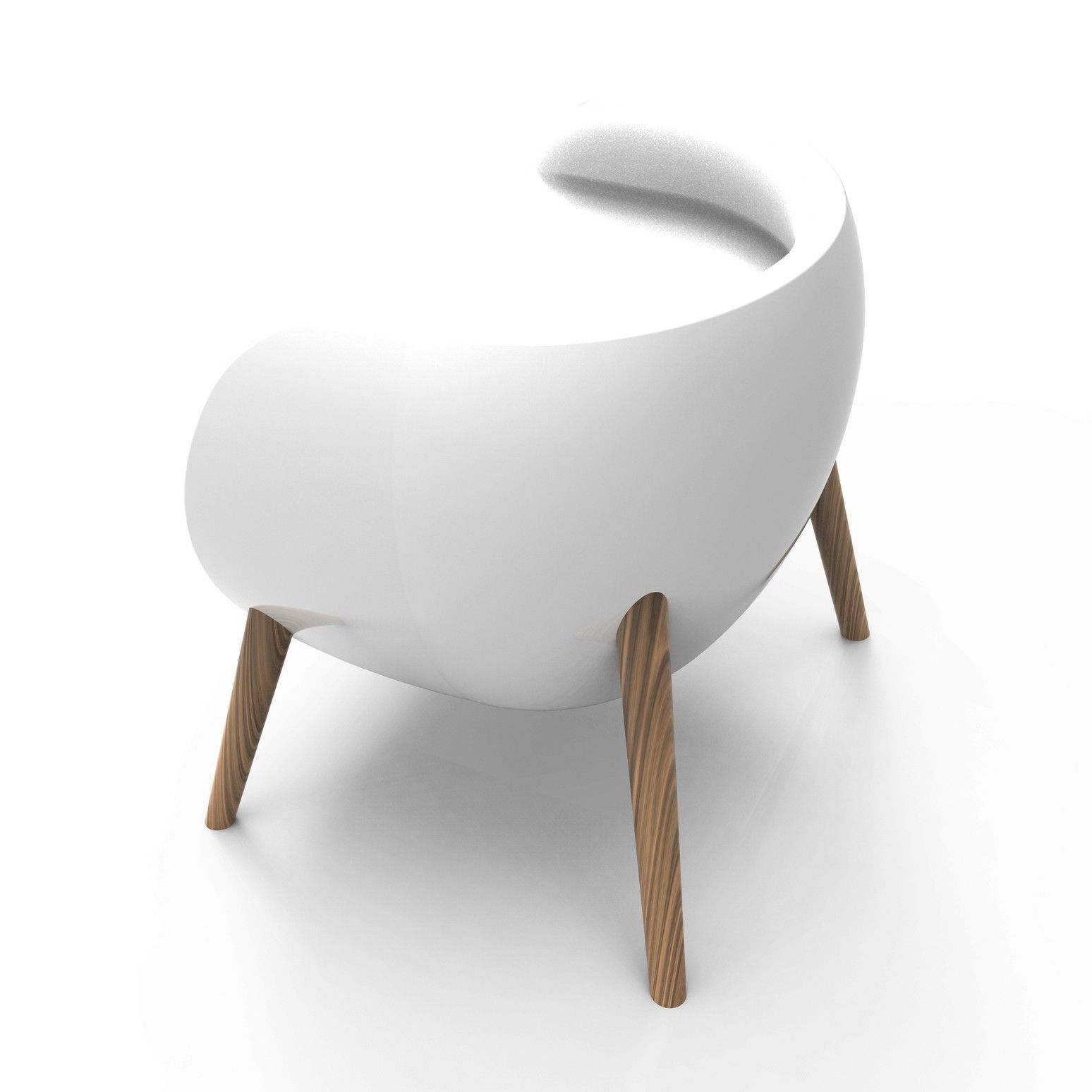 Comodino moderno gauche in resina design moderno Comodini moderni di design