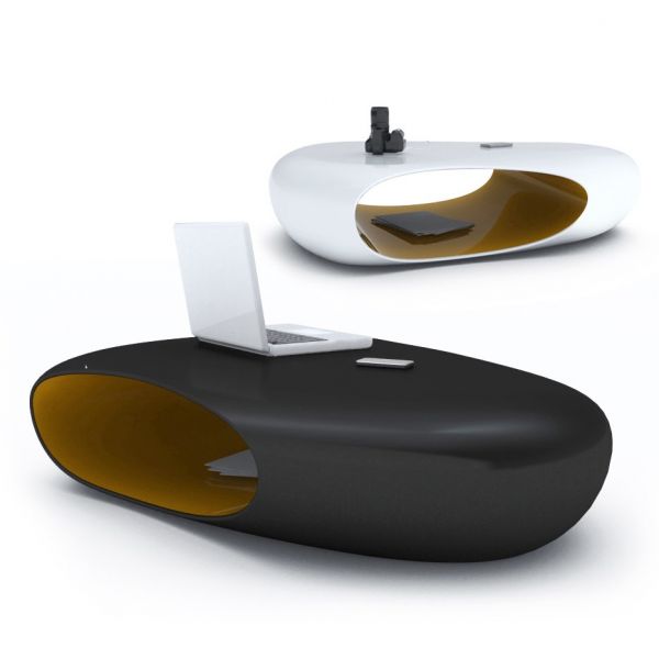 Tavolino da salotto basso bullet design moderno colore bianco o ...