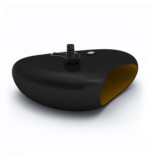 Tavolino da salotto basso bullet design moderno colore bianco o ...
