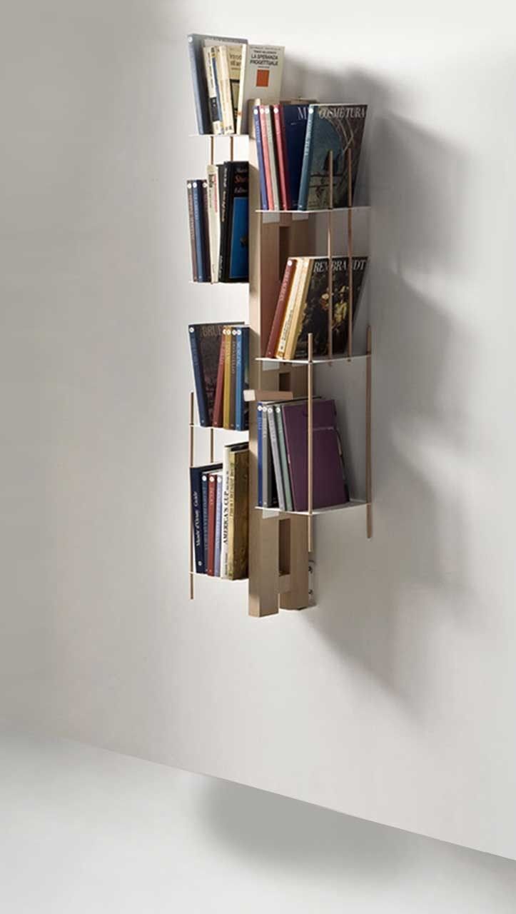 Librerie in legno moderne per arredamenti salotto camera ufficio Libreria incassata nel muro