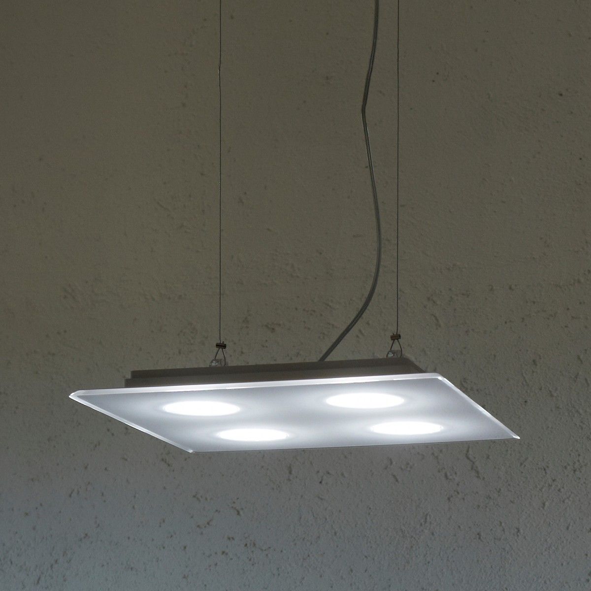 Domino lampadario quadrato a led a 4 luci design moderno
