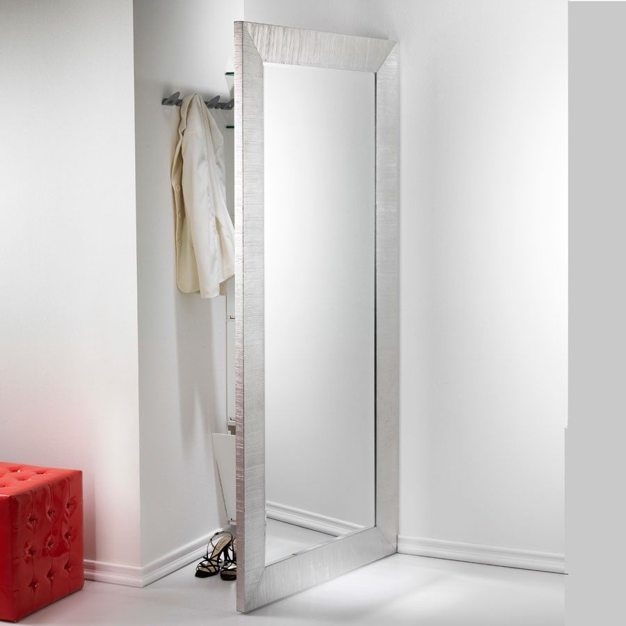 Composizione mobili per ingresso angolo riflesso cm.97x192h Specchio con cornice bianca