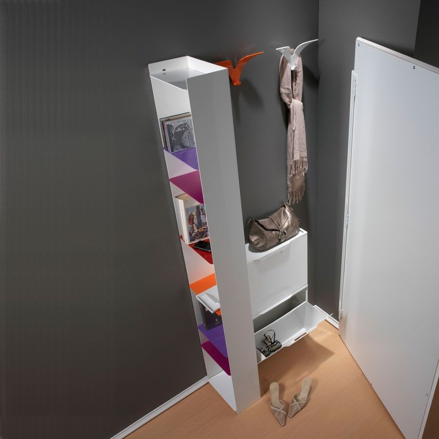 Specchio da parete angolo rettangolo in legno laccato bianco cm ...