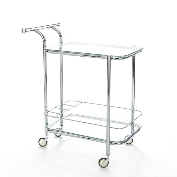 Carrello portavivande Siviglia da servizio in metallo e vetro Carrello portavivande Siviglia da servizio in metallo e vetro