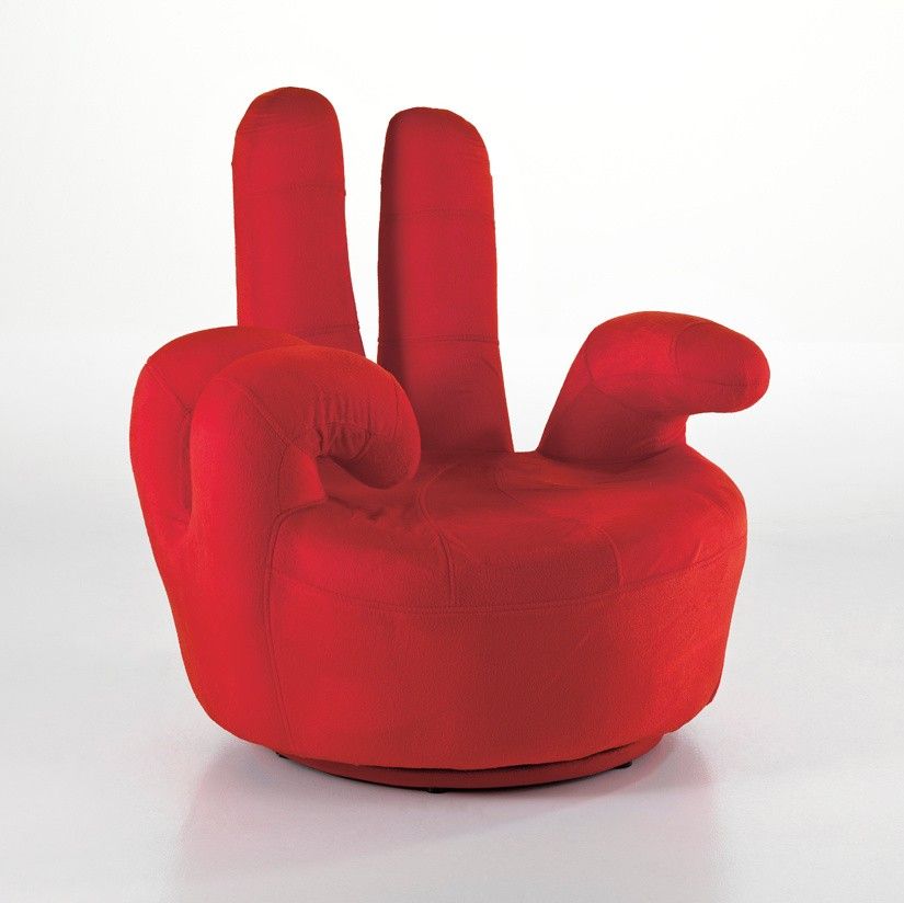 Poltrona Girevole Design poltrona design winning a forma di mano girevole in stoffa Poltrona Girevole Design poltrona design winning a forma di mano girevole in stoffa