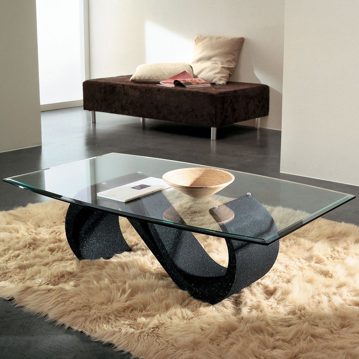 Tavolini da salotto in vetro dal design moderno Struttura in vetro moderna