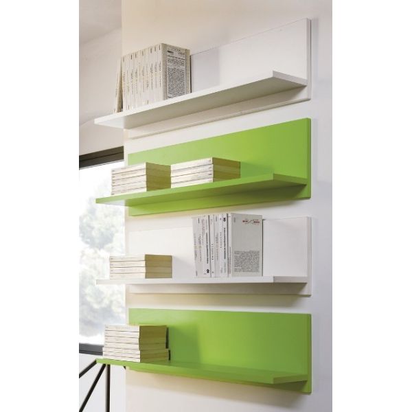 Mensola Tibor90 da parete 90 cm in legno Wenge' Bianco Arancio Verde Mensola Tibor90 da parete 90 cm in legno Wenge' Bianco Arancio Verde