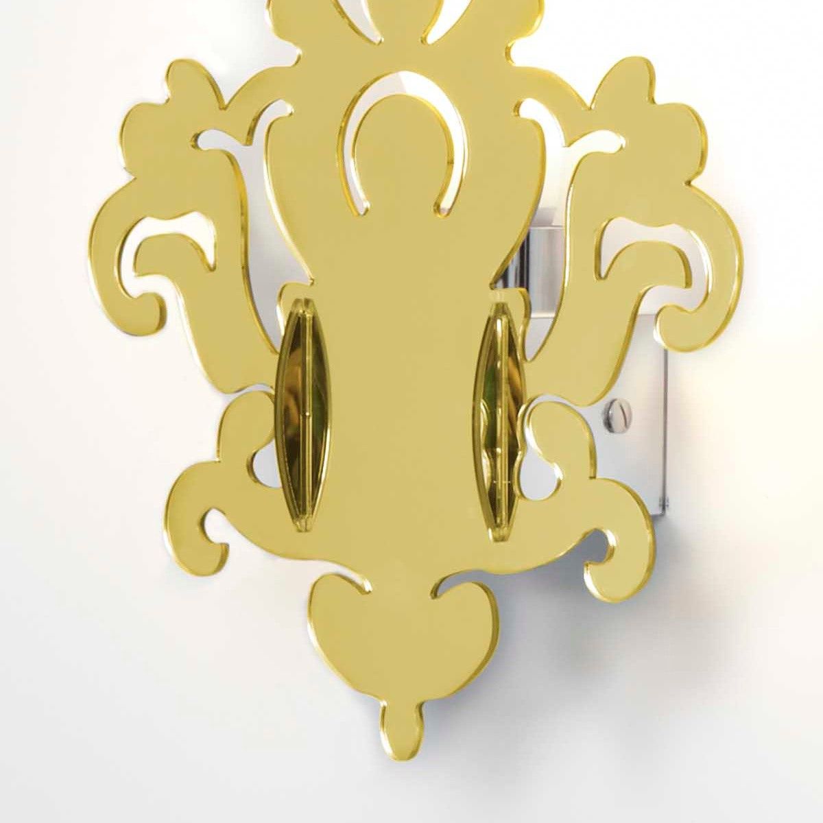 Applique anthea gold a muro in plexiglass colore oro Applique a muro