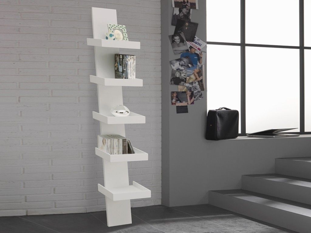 Climbing moderna da parete bianca in legno 30 x 155 cm