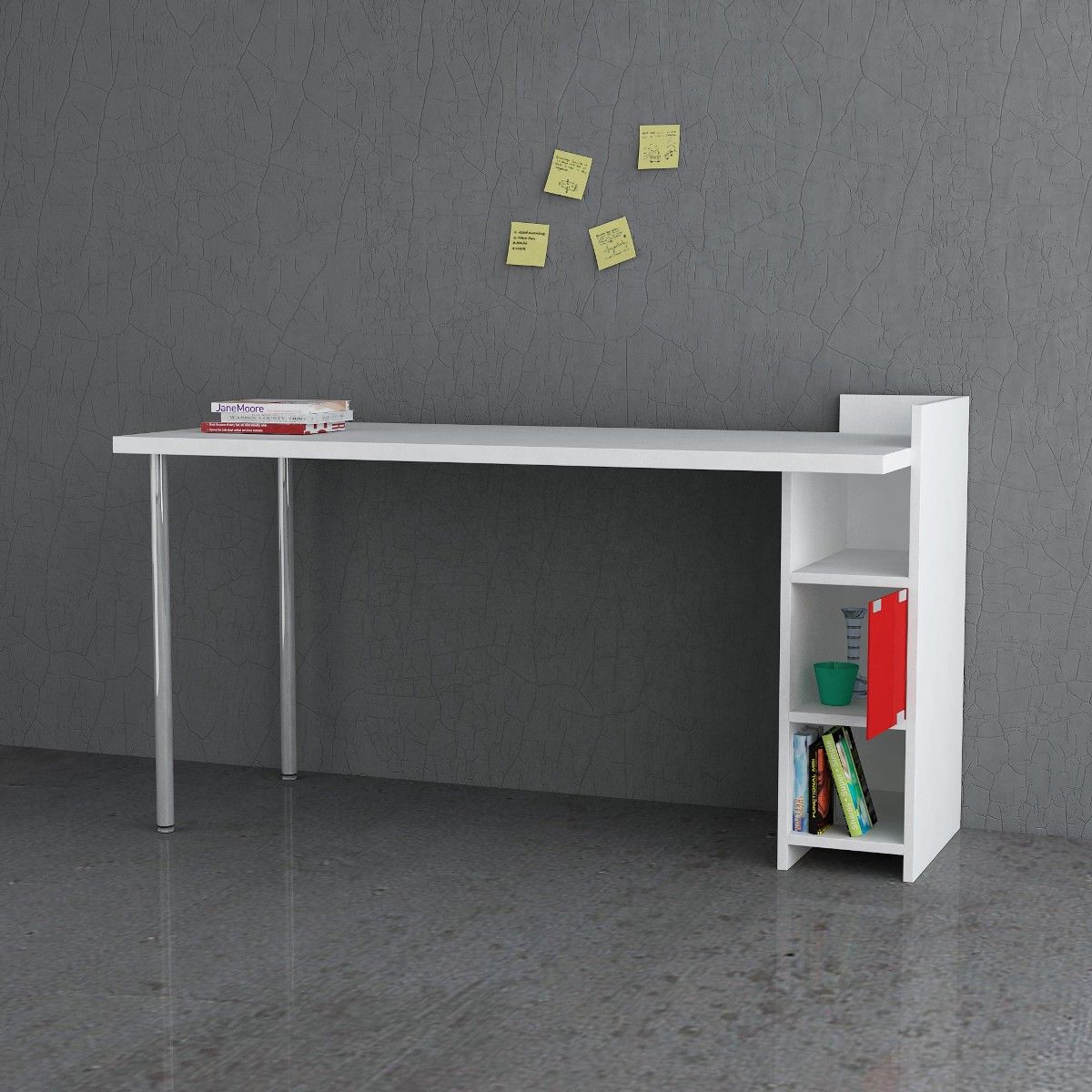 Slender scrivania con cassetti mensole in legno.jpg Scrivania classica 160 cm