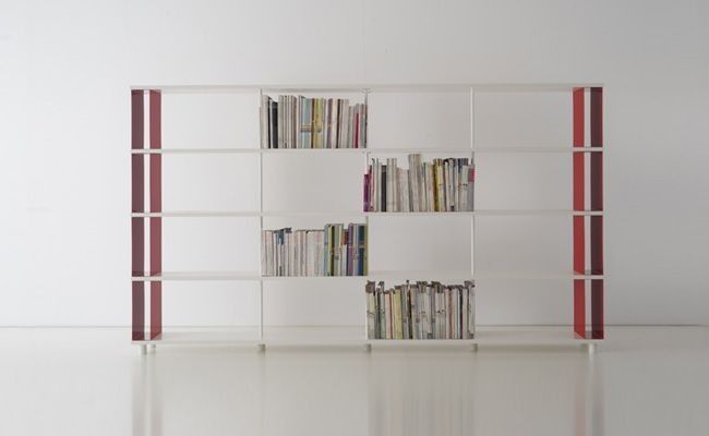 Libreria a muro skac4 in metallo e legno per ufficio o negozio ...