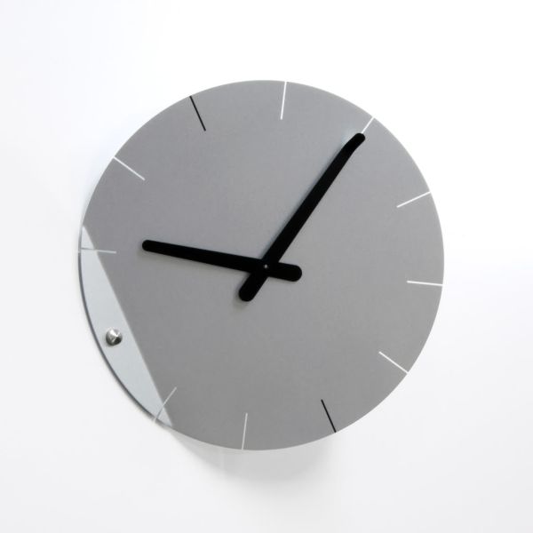 Orologio moderno da parete sheet in acciaio bianco o argento Orologio da parete particolare