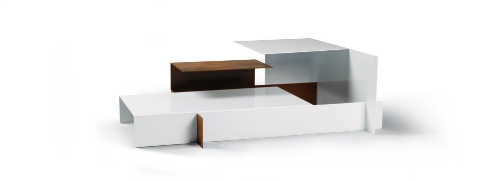 Metropolitan tavolino da salotto design moderno in acciaio 130 x 80 cm