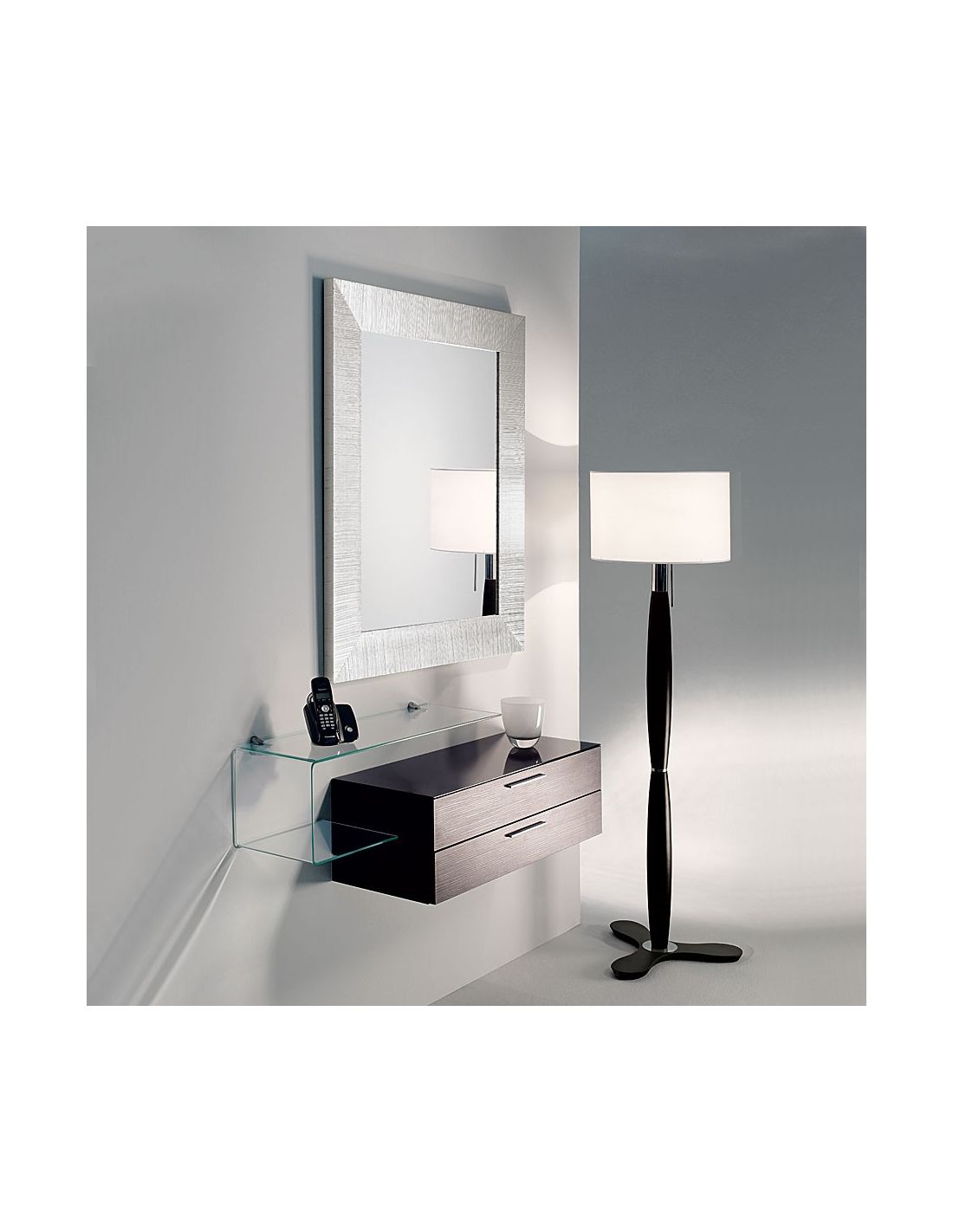 Composizione ingresso mobile specchio e mensola flexi 12 for Nomi di mobili