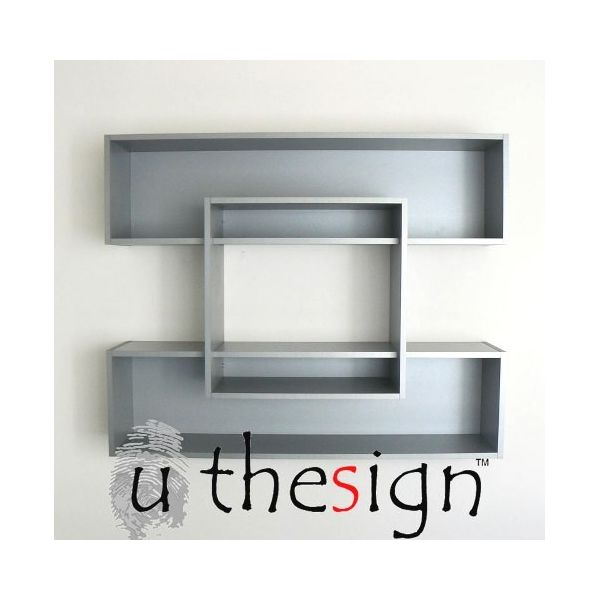 Libreria moderna design a muro con mensole Giri