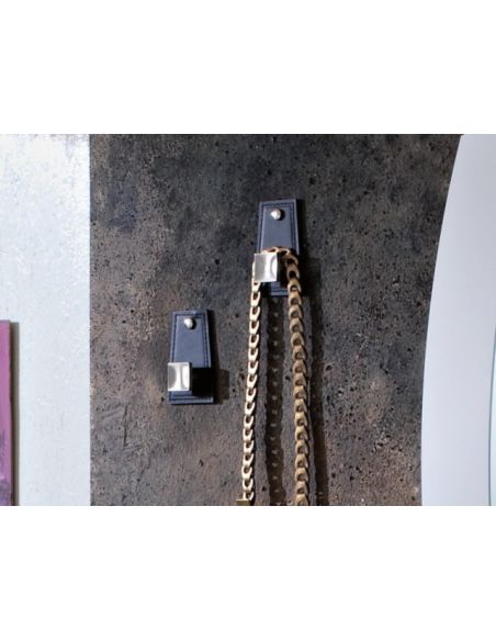 Appendiabiti da parete in pelle design moderno Maia