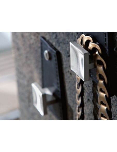 Appendiabiti da parete in pelle design moderno Maia