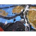Quadro dipinto a mano Lupin su juta grezza da 40 a 100 cm