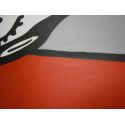 Quadro in verticale design Zenigata dipinto su tela 30x90 o 50x150 cm