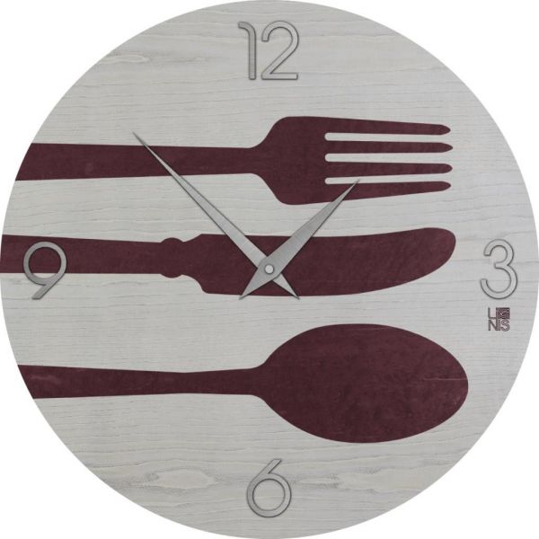 Orologio DESIGN da parete per cucina Cutlery Colors in legno ... Orologio DESIGN da parete per cucina Cutlery Colors in legno ...