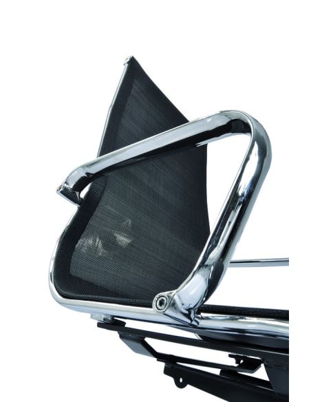 Poltrona ufficio direzionale con schienale alto e braccioli in rete bianca o nera WH Poltrona ufficio direzionale con schienale alto e braccioli in rete bianca o nera WH