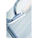 Sedia ufficio fissa regolabile con schienale alto in ecopelle bianca o nera WH