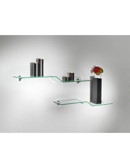 Mensole moderne in vetro curvato trasparente 100 cm Alton Mensole moderne in vetro curvato trasparente 100 cm Alton