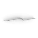 Mensole moderne in vetro curvato trasparente 100 cm Alton