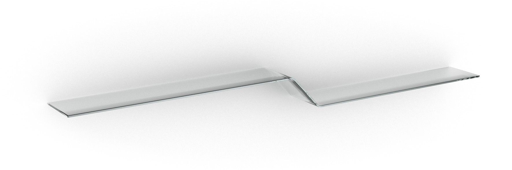 Mensole moderne in vetro curvato trasparente 100 cm Boa Set mensole moderne in vetro curvato Bolis Italia
