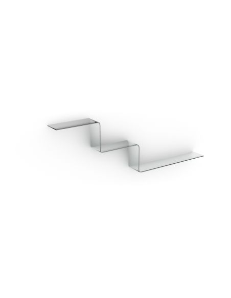 Mensole design moderno in vetro trasparente a scalino Ladder