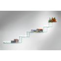 Mensole design moderno in vetro trasparente a scalino Ladder