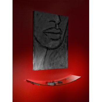 Mensole moderne in vetro trasparente curvato curvo Bow 2
