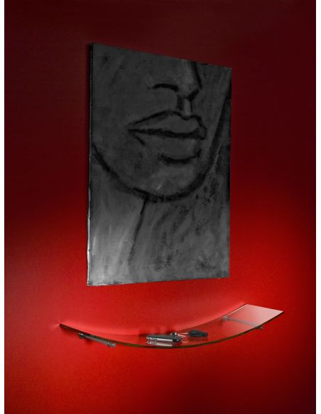 Mensole moderne in vetro trasparente curvato curvo Bow