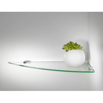 Mensole angolari in vetro per cucina bagno Korner 2