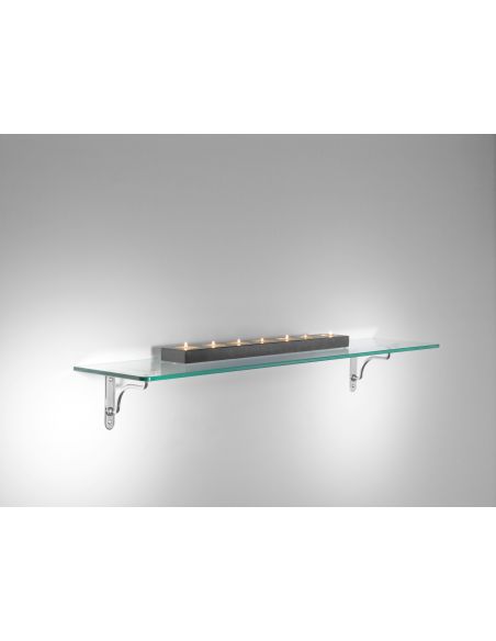 Mensole in vetro trasparente cucina bagno Row Maxi