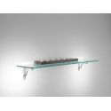 Mensole in vetro trasparente cucina bagno Row Maxi