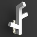 Attaccapanni da parete in acciaio design moderno Minimal