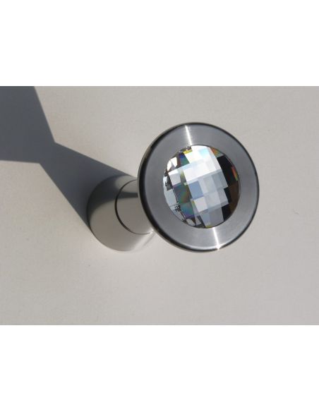 Attaccapanni a muro in acciaio inox con swarovski Orbison