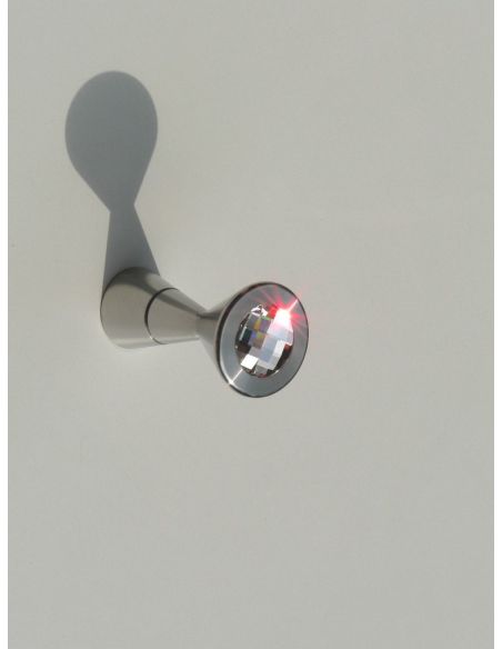 Attaccapanni a muro in acciaio inox con swarovski Orbison