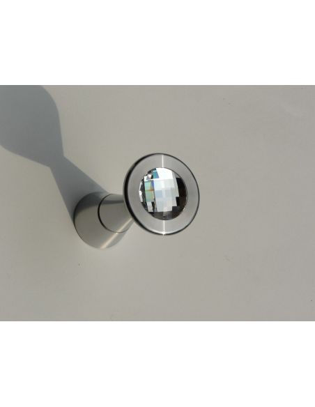 Attaccapanni a muro in acciaio inox con swarovski Orbison