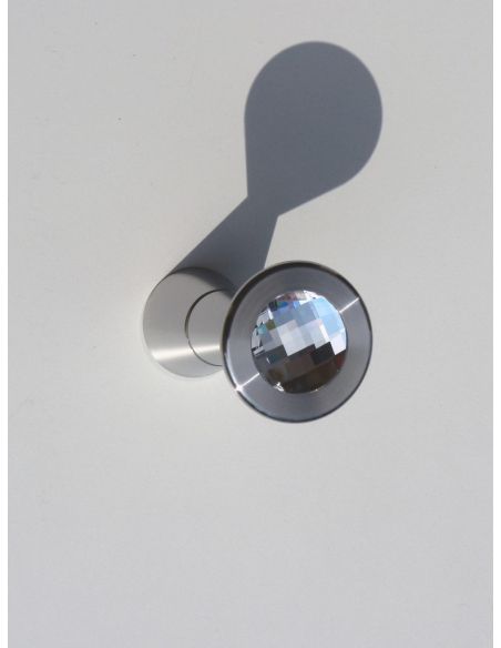 Attaccapanni a muro in acciaio inox con swarovski Orbison