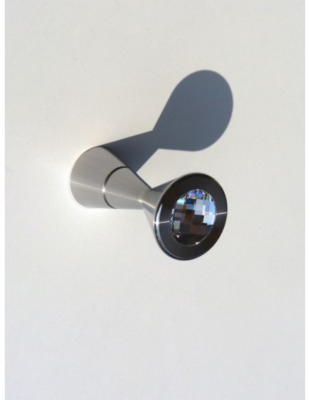 Attaccapanni a muro in acciaio inox con swarovski Orbison