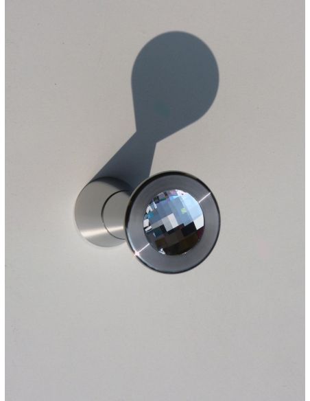 Attaccapanni a muro in acciaio inox con swarovski Orbison
