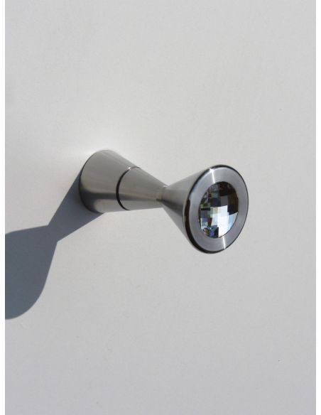 Attaccapanni a muro in acciaio inox con swarovski Orbison